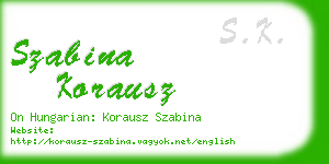 szabina korausz business card